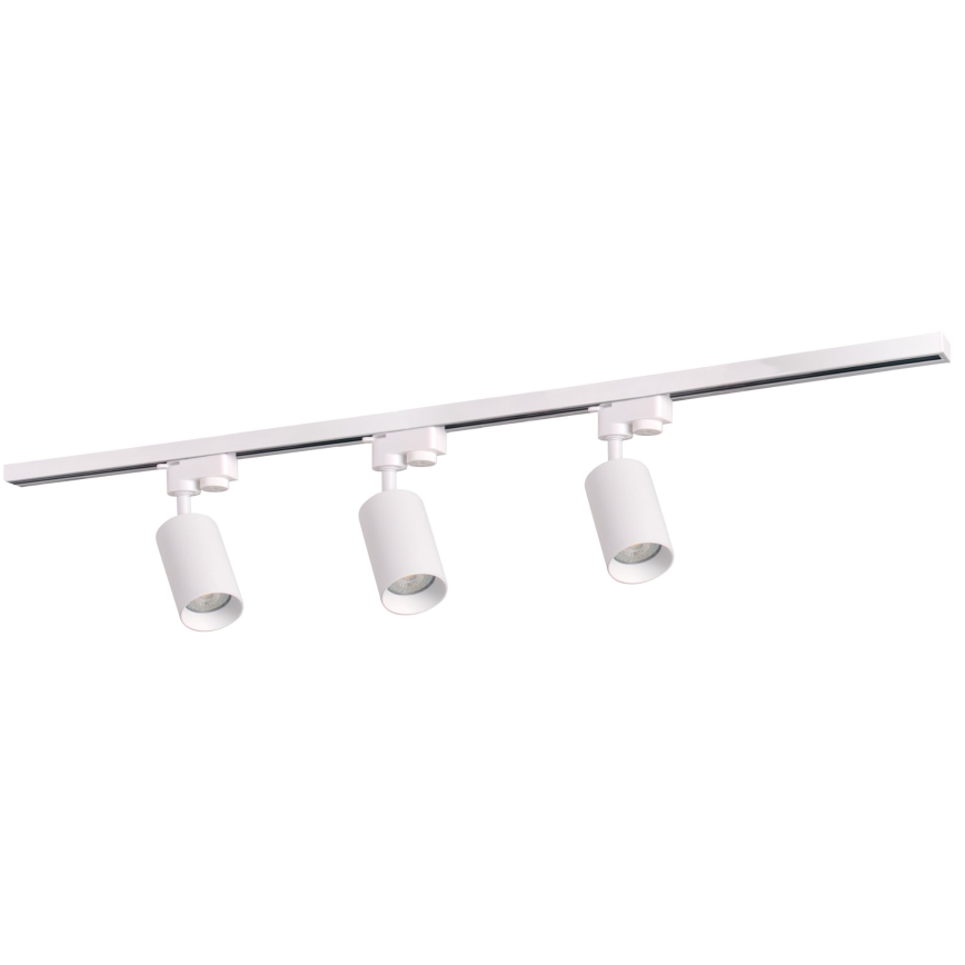 Foco para sistema de carril MARIBEL 3xGU10/10W/230V +1 m sistema de carril branco