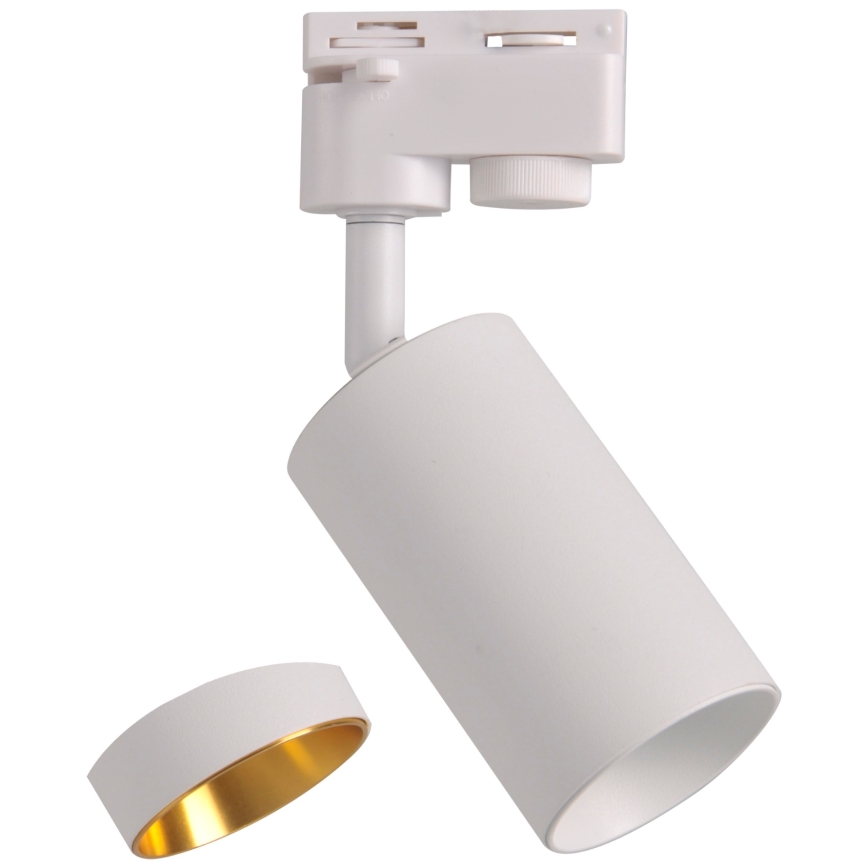 Foco para sistema de carril MARIBEL 3xGU10/10W/230V +1 m sistema de carril branco