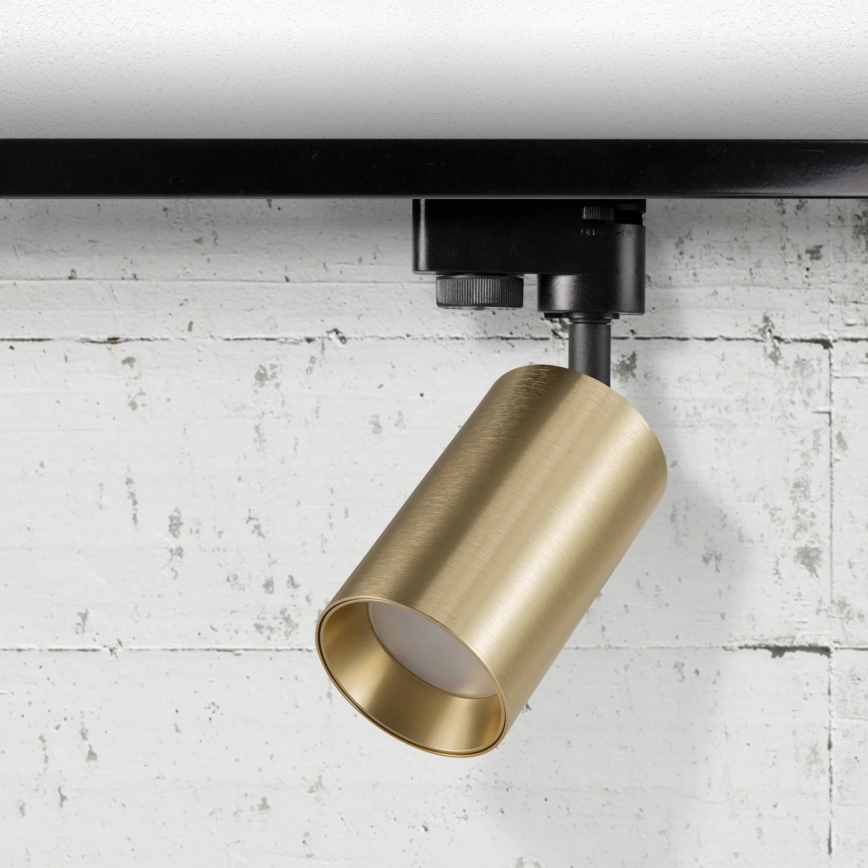Foco para sistema de carril MARIBEL 3xGU10/10W/230V +1 m sistema ferroviário dourado