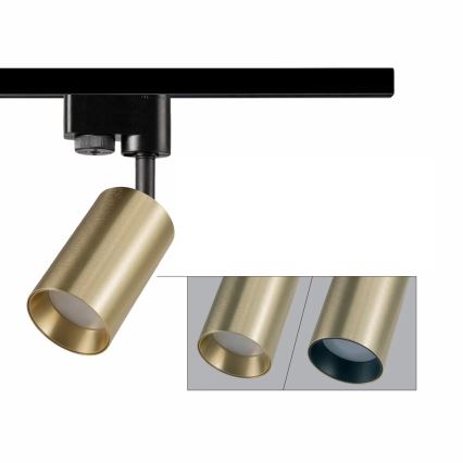 Foco para sistema de carril MARIBEL 3xGU10/10W/230V +1 m sistema ferroviário dourado