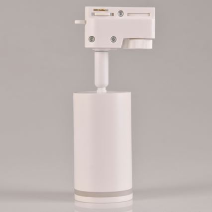 Foco para sistema de carril PARIS 3xGU10/10W/230V + 1 m sistema de carril branco