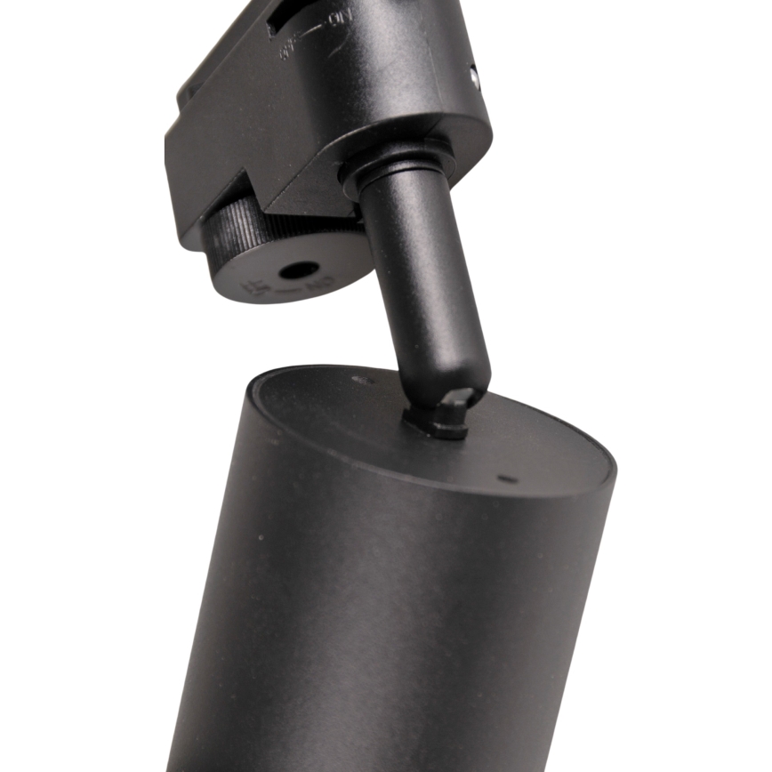 Foco para sistema de carril PARIS 3xGU10/10W/230V + 1 m sistema de carril preto