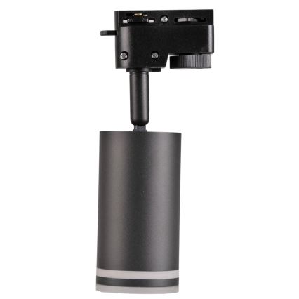 Foco para sistema de carril PARIS 6xGU10/10W/230V + 2x1 m sistema de carril preto