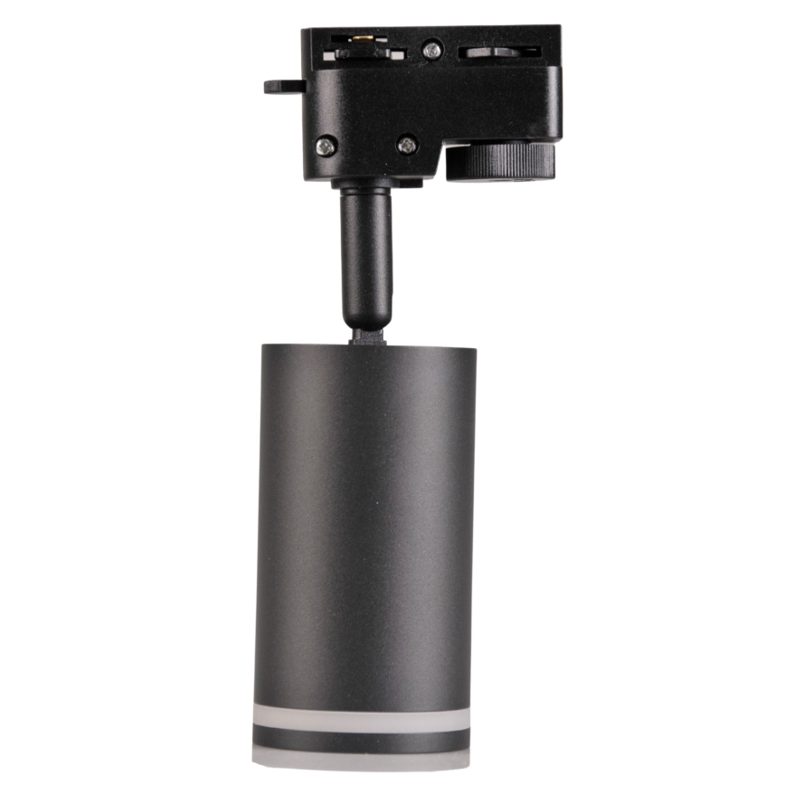 Foco para sistema de carril PARIS 6xGU10/10W/230V + 2x1 m sistema de carril preto