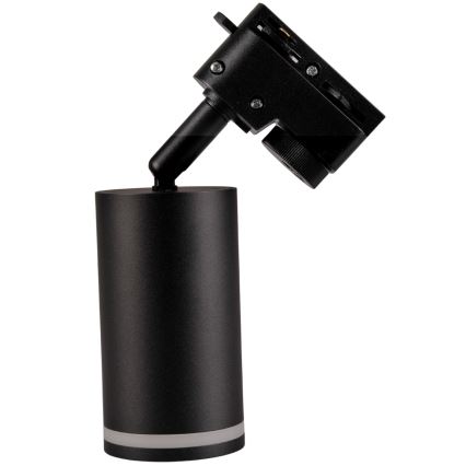 Foco para sistema de carril PARIS 6xGU10/10W/230V + 2x1 m sistema de carril preto