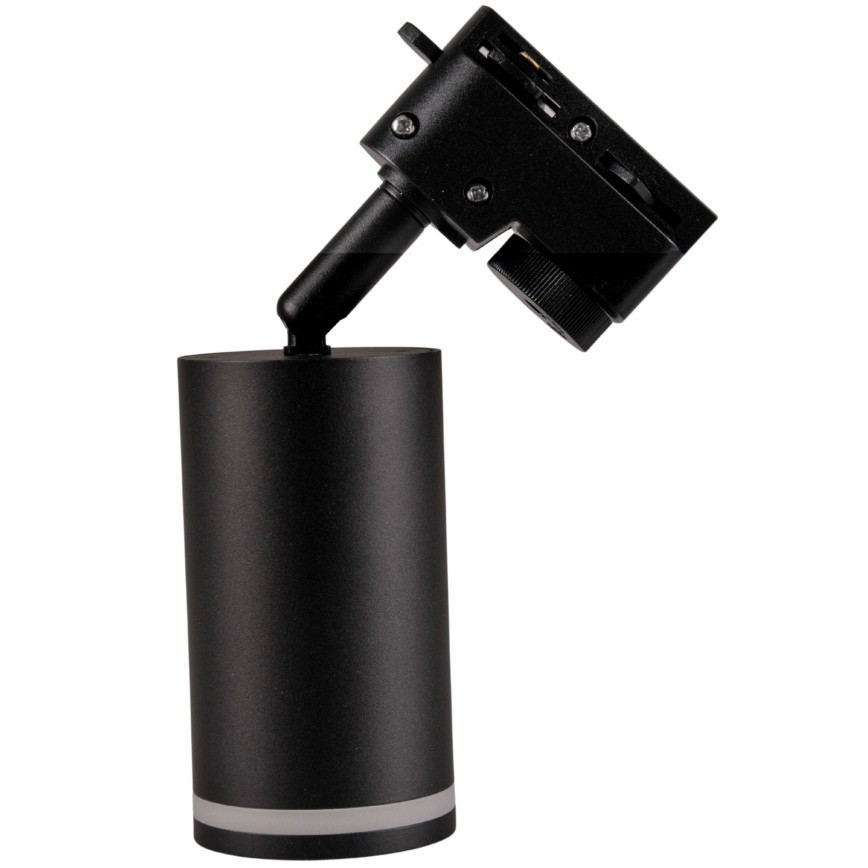 Foco para sistema de carril PARIS 6xGU10/10W/230V + 2x1 m sistema de carril preto