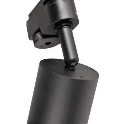 Foco para sistema de carril PARIS 6xGU10/10W/230V + 2x1 m sistema de carril preto