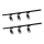Foco para sistema de carril PARIS 6xGU10/10W/230V + 2x1 m sistema de carril preto