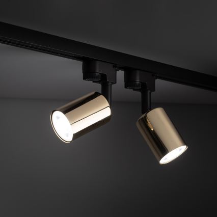 Foco para sistema de carril TOP 1xGU10/10W/230V dourado/preto