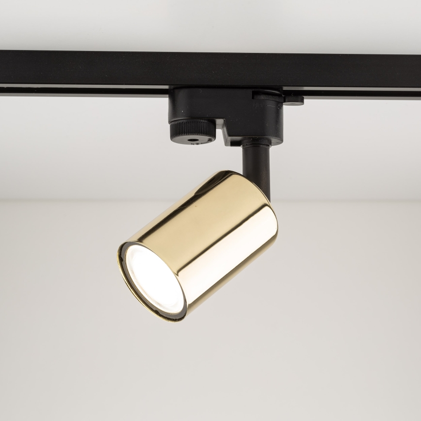 Foco para sistema de carril TOP 1xGU10/10W/230V dourado/preto