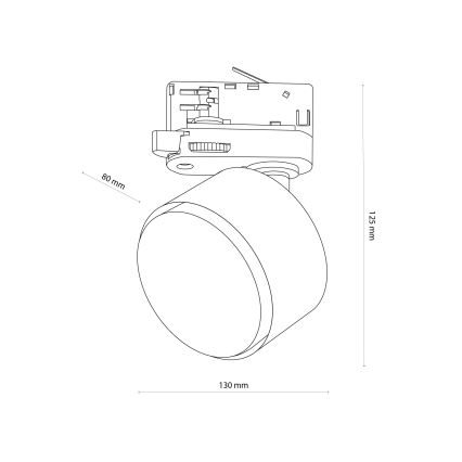 Foco para sistema de carril trifásico TRACER 1xGX53/11W/230V branco