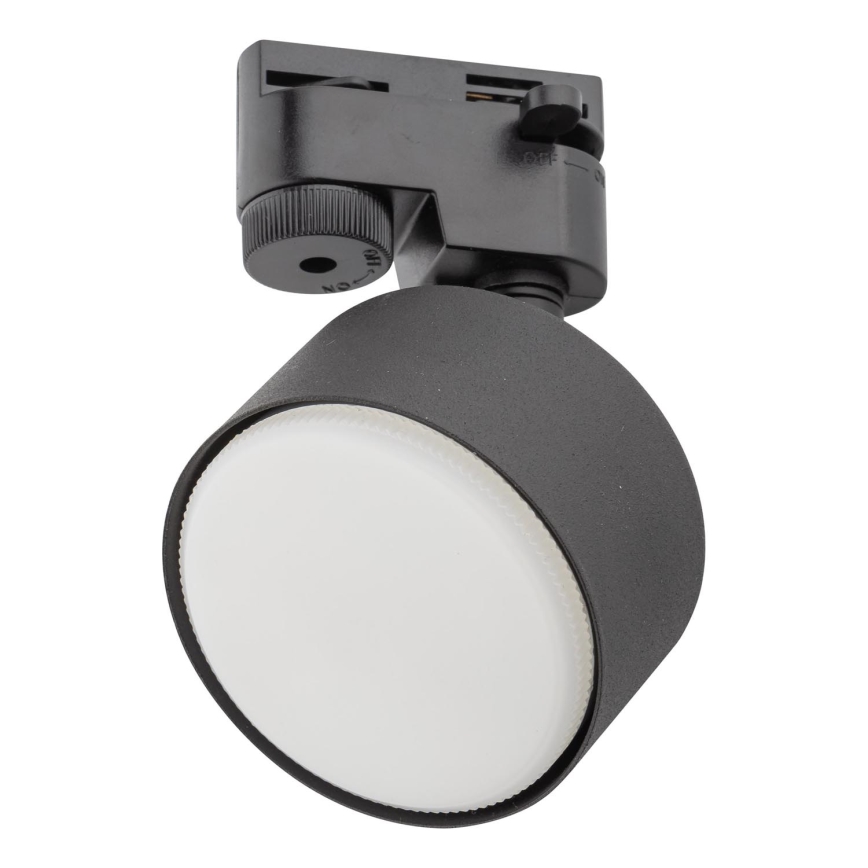 Foco para sistema de carris monofásico AVIA 1xGX53/15W/230V preto