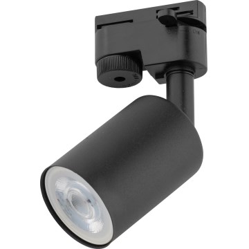 Foco para sistema de carris monofásico TOP 1xGU10/10W/230V preto