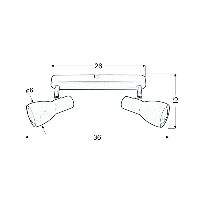 Foco PICARDO 2xE14/40W/230V amarelo