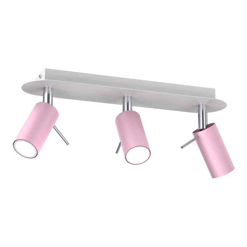 Foco PRESTON 3xGU10/40W/230V rosa