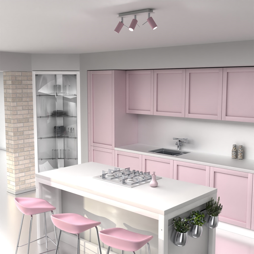 Foco PRESTON 3xGU10/40W/230V rosa