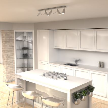 Foco PRESTON 5xGU10/40W/230V branco/cromado