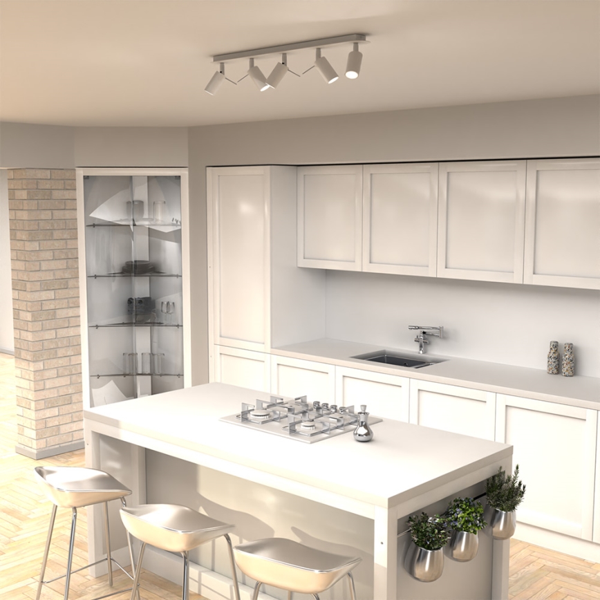 Foco PRESTON 5xGU10/40W/230V branco/cromado