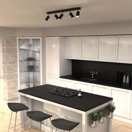 Foco PRESTON 5xGU10/40W/230V preto