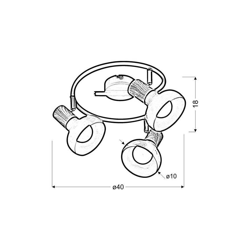 Foco PUERTO 3xE14/40W/230V