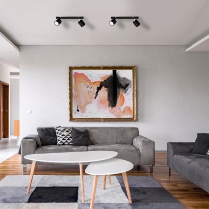 Foco PUNTA 2xGX53/10W/230V preto