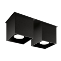 Foco QUAD 2 2xGU10/40W/230V preto