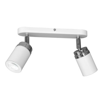 Foco RENO 2xGU10/8W/230V branco/cromado brilhante