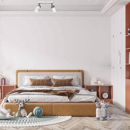 Foco RENO 2xGU10/8W/230V branco/cromado brilhante