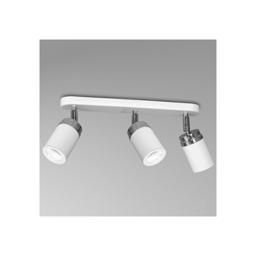 Foco RENO 3xGU10/8W/230V branco/cromado brilhante