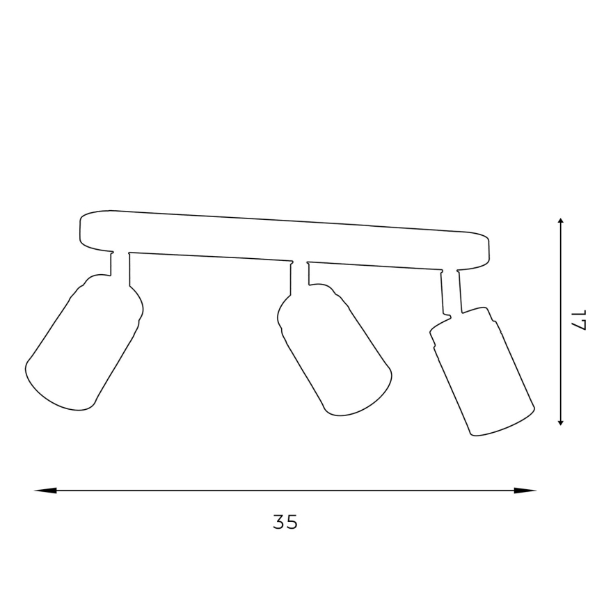 Foco RENO 3xGU10/8W/230V branco/dourada