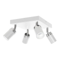 Foco RENO 4xGU10/8W/230V branco/cromado brilhante