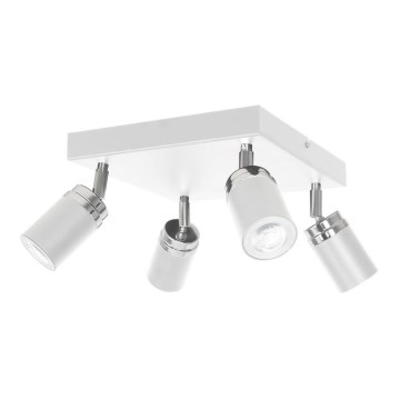 Foco RENO 4xGU10/8W/230V branco/cromado brilhante