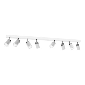 Foco RENO 8xGU10/8W/230V branco/cromado brilhante
