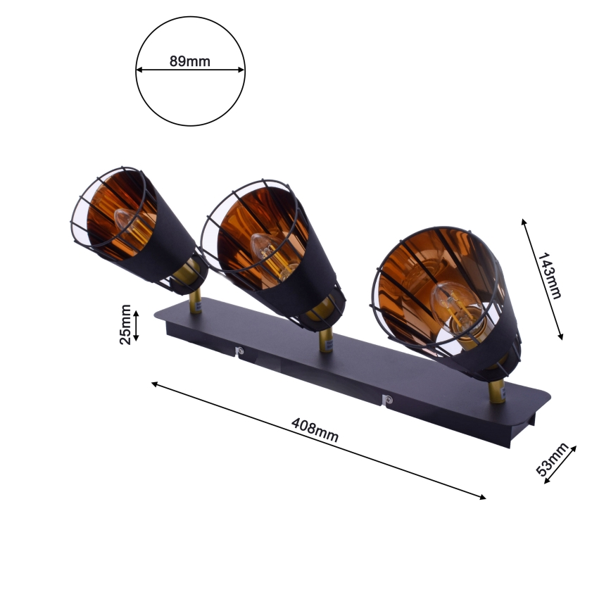 Foco RICK 3xE14/40W/230V