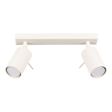 Foco RING 2xGU10/10W/230V creme