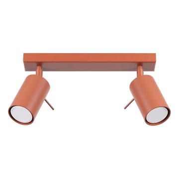 Foco RING 2xGU10/10W/230V vermelho