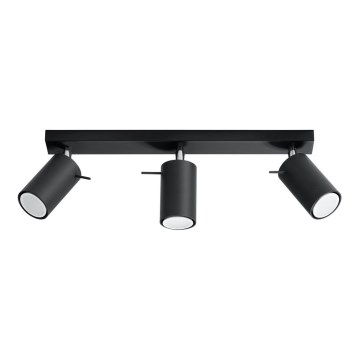 Foco RING 3 3xGU10/10W/230V preto