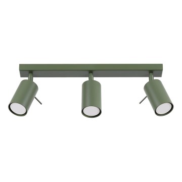 Foco RING 3xGU10/10W/230V verde