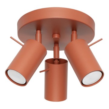 Foco RING 3xGU10/10W/230V vermelho