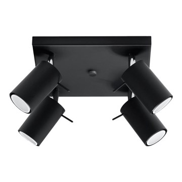 Foco RING 4 4xGU10/10W/230V preto