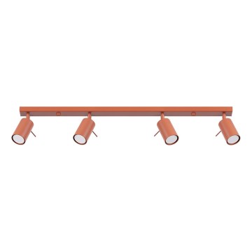 Foco RING 4xGU10/10W/230V vermelho