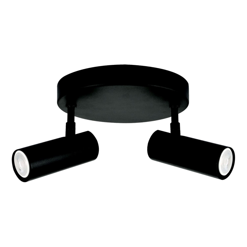 Foco ROSETTE 2xGU10/7W/230V preto