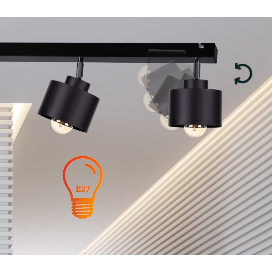 Foco SIMPLY BLACK 2xE27/60W/230V