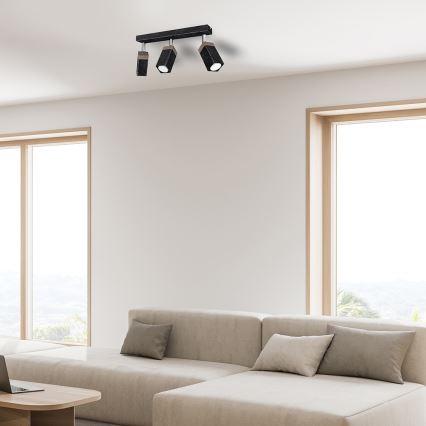 Foco SOLO 3xGU10/MR11/40W/230V preto