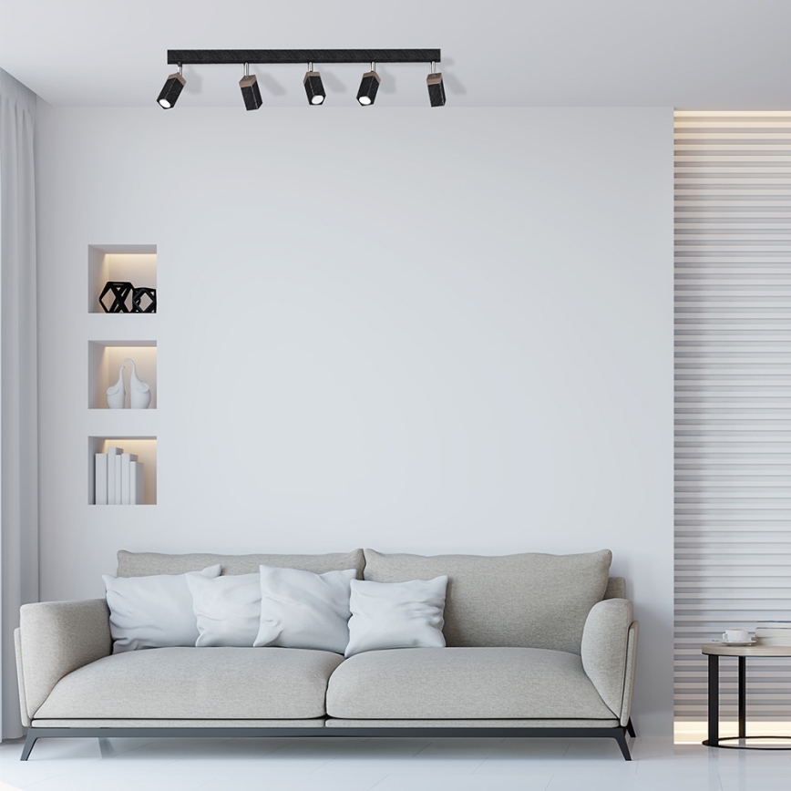 Foco SOLO 5xGU10/MR11/40W/230V preto