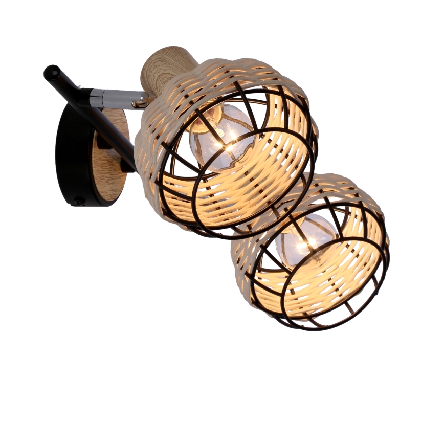 Foco TAJGA 2xE14/40W/230V vime/preto