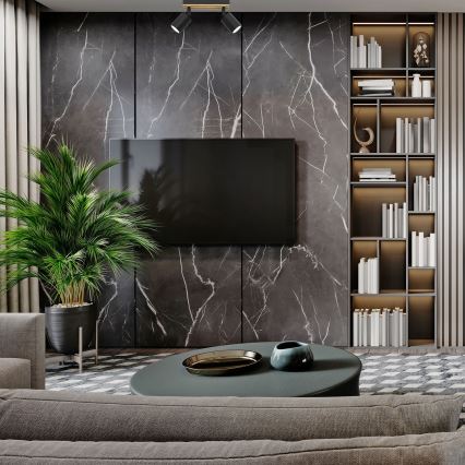 Foco TERRA 2xGU10/8W/230V preto/carvalho