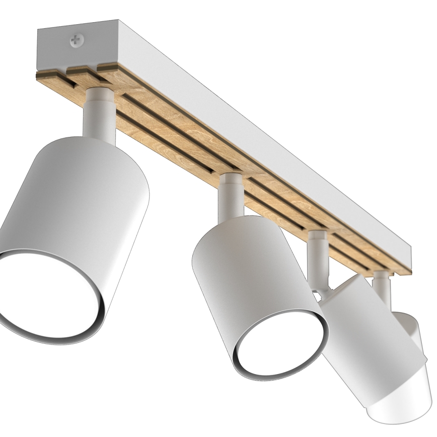 Foco TERRA 4xGU10/8W/230V branco/carvalho