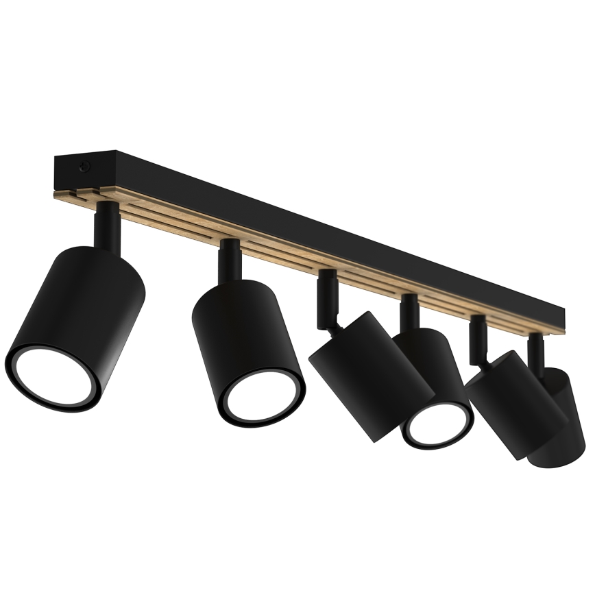 Foco TERRA 6xGU10/8W/230V preto/carvalho