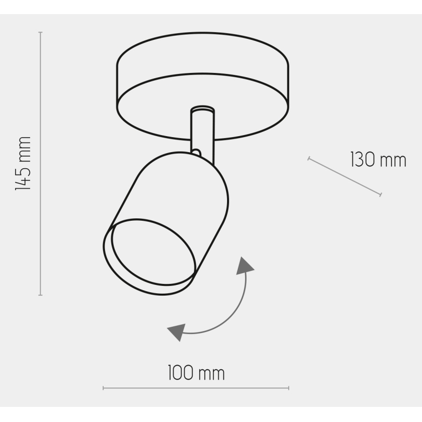 Foco TOP 1xGU10/10W/230V dourado/preto